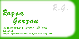 rozsa gerzon business card